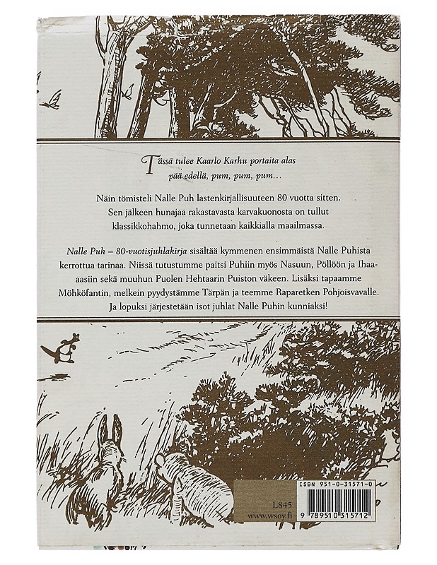 Nalle Puh : 80-vuotisjuhlakirja - Milne, A. A. - Lastenkirjat - 10105496242 - 1