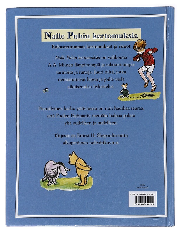 Nalle Puhin kertomuksia : rakastetuimmat kertomukset ja runot - Milne, A. A. - Lastenkirjat - 10105496292 - 1