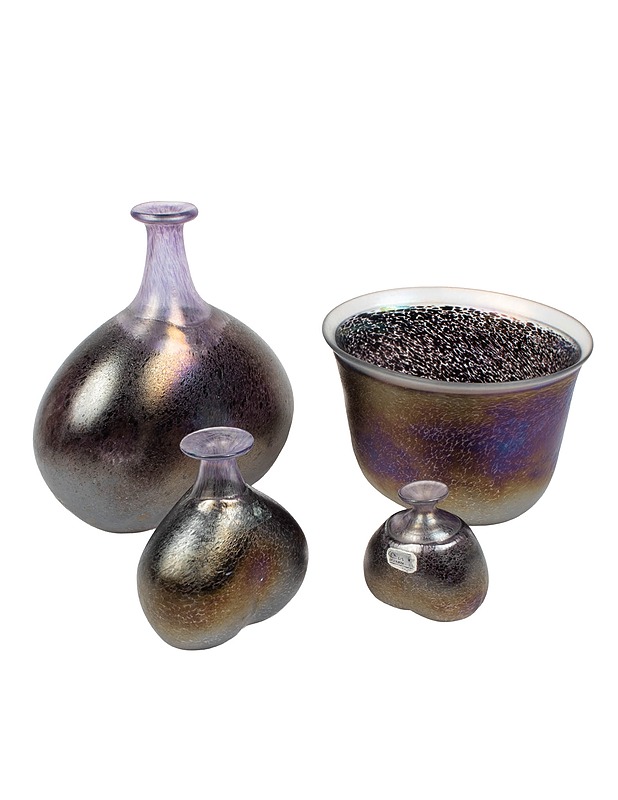 KOSTA BODA Tulivuori taidelasiesineitä, 4 kpl - Koriste-esineet - 10105496361 - 0