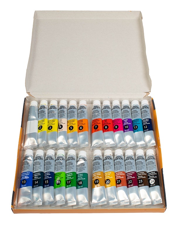 CRELANDO öljyvärit, 24 tuubia - Askartelu - 10105496367 - 1