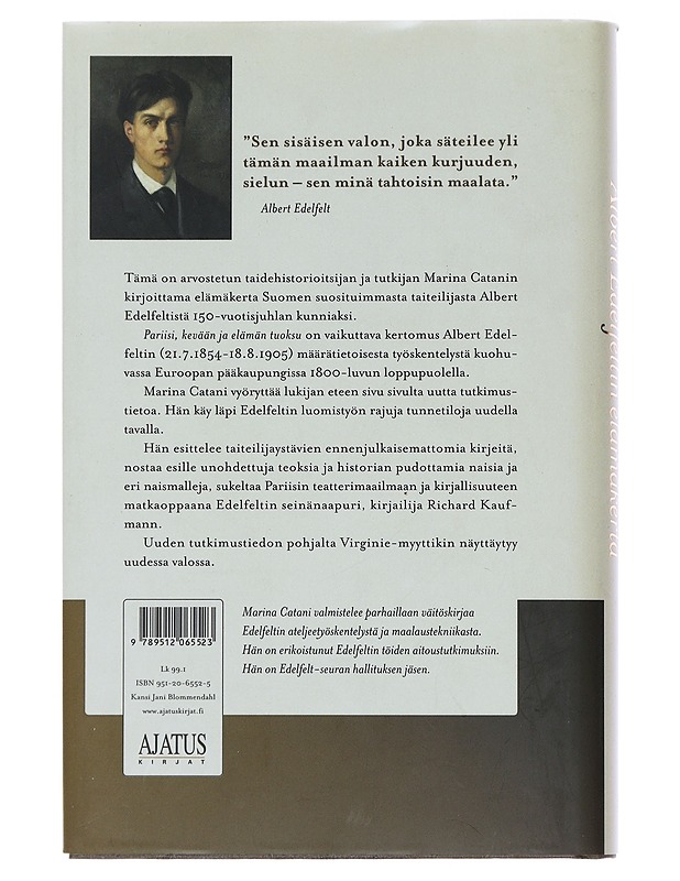 Pariisi, kevään ja elämän tuoksu - Albert Edelfeltin elämäkerta - Catani, Marina - Elämäkerrat ja muistelmat - 10105496366 - 1