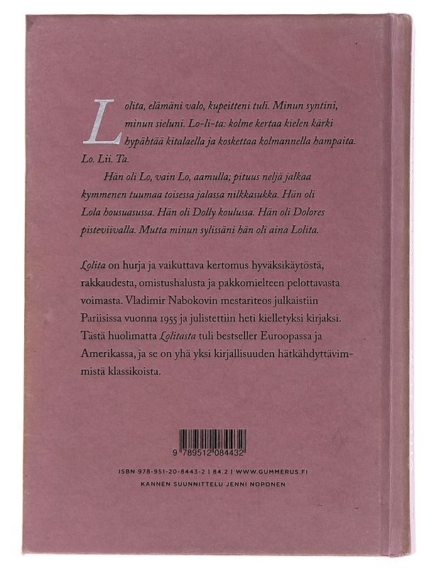 Lolita - Nabokov, Vladimir - Romaanit ja novellit - 10105496401 - 1