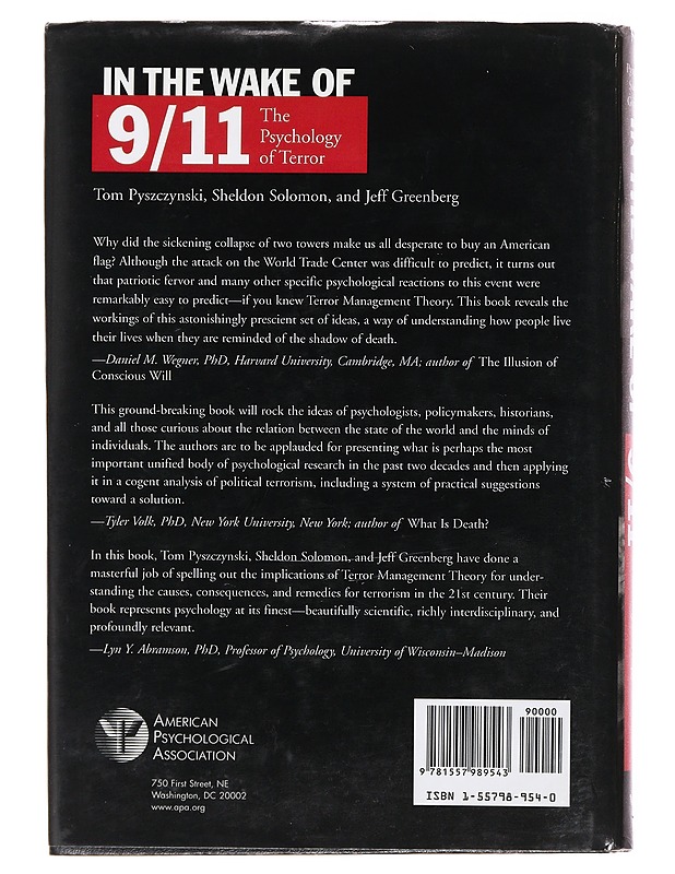In the wake of 9/11 : the psychology of terror - Pyszczynski, Thomas A. - Tietokirjat ja oppaat - 10105496485 - 1