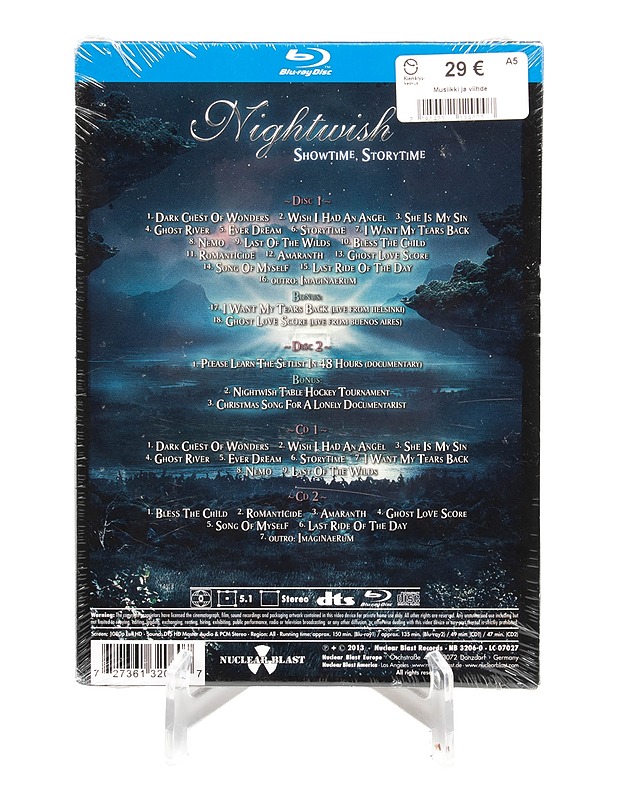 Nightwish: Showtime, Storytime - Blu-ray + CD - CD-levyt - 10105496613 - 1