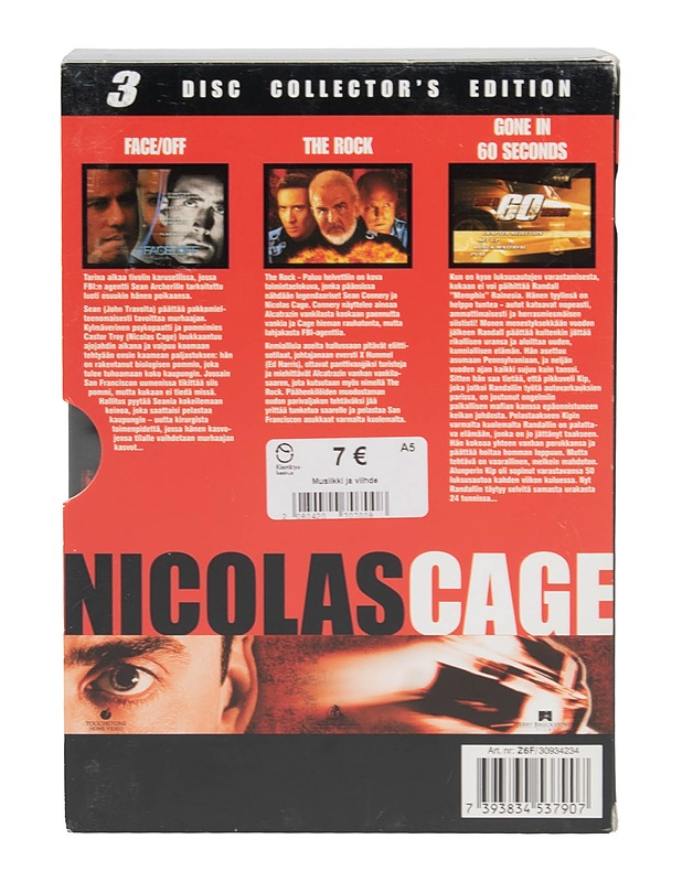 Nicholas Cage 3 Disc Set: Face/Off, The Rock, Gone in 60 Seconds - DVD - DVD-elokuvat - 10105496655 - 1