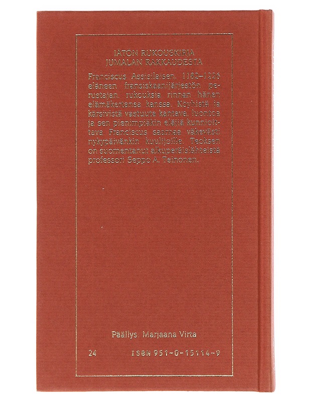 Aurinkolaulu - Fransiskus, Assisilainen, pyhä - Tietokirjat ja oppaat - 10105496840 - 1