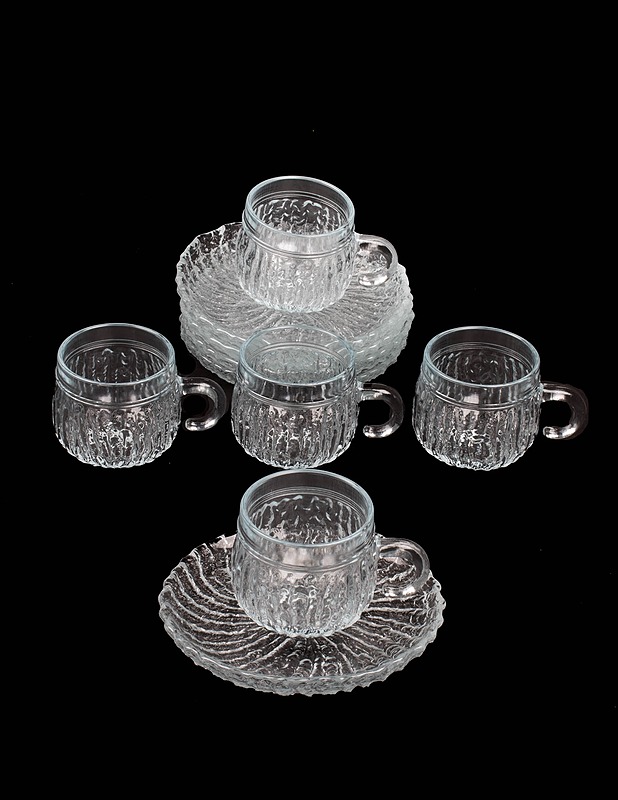 RIIHIMÄEN LASI Kehrä kahvikuppi ja tassi, 10 osaa - Designsuosikit - 10105496980 - 0