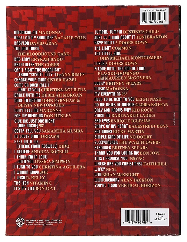 Smash pop hits 2001 : piano, vocal, chords - Tietokirjat ja oppaat - 10105497093 - 1