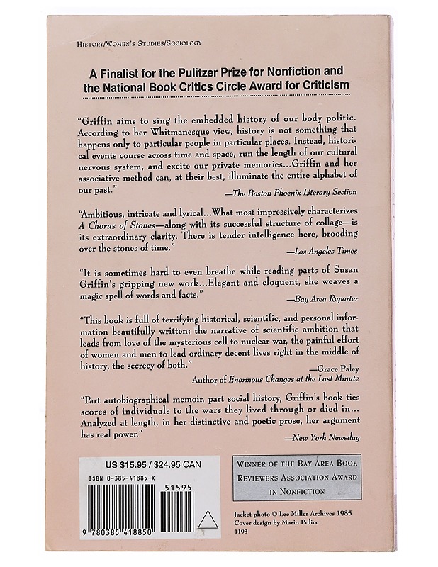 A Chorus of Stones - Susan Griffin - Historiakirjat - 10105497162 - 1