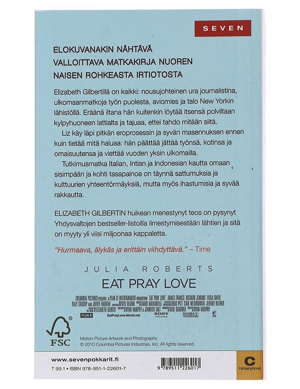 Omaa tietä etsimässä Italiassa, Intiassa ja Indonesiassa - Gilbert, Elizabeth - Elämäkerrat ja muistelmat - 10105497313 - 1