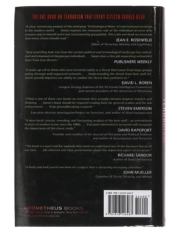 Lone wolf terrorism : understanding the growing threat - Jeffrey D. Simon - Romaanit ja novellit - 10105497377 - 1