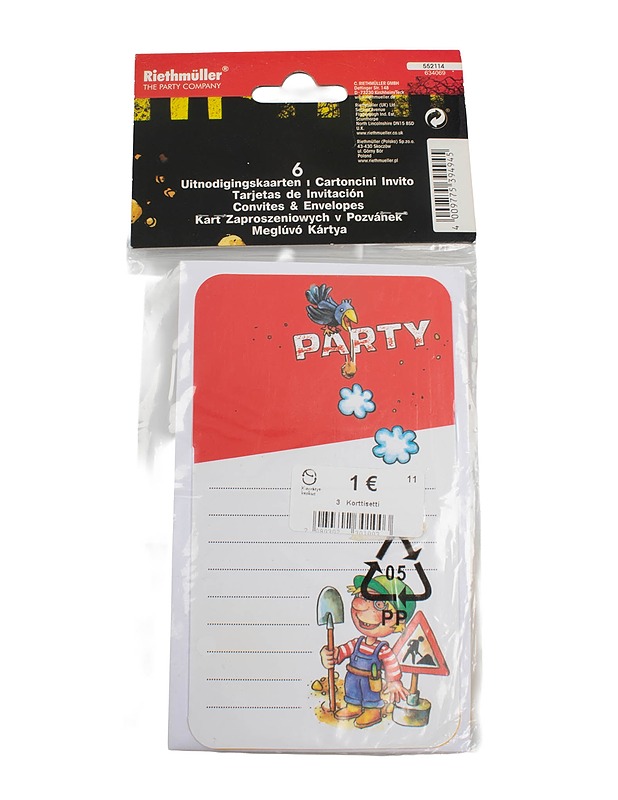 RIETHMÜLLER kutsukortit ja kirjekuoret - Askartelu - 10105497406 - 1