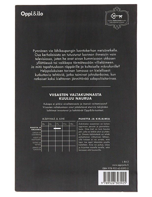 Ratkaise eksyneen räppärin arvoitus - Eskola, Tiina - Lastenkirjat - 10105497510 - 1