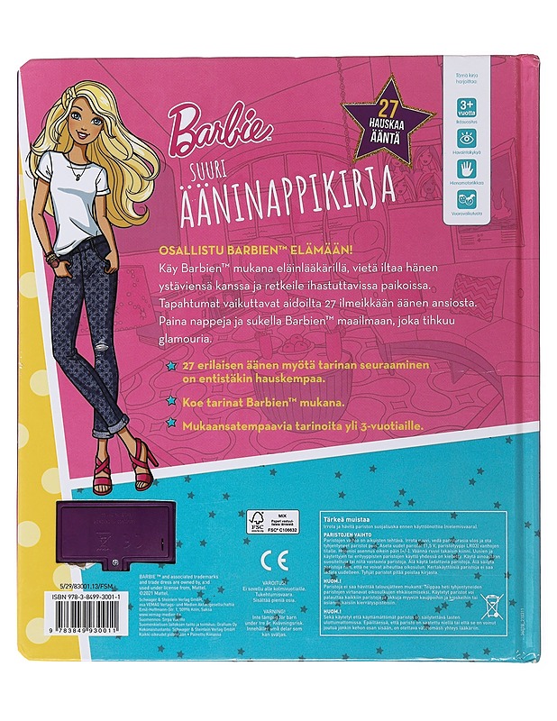 Barbie : suuri ääninappikirja - Sirpa Vuento - Lastenkirjat - 10105497539 - 1