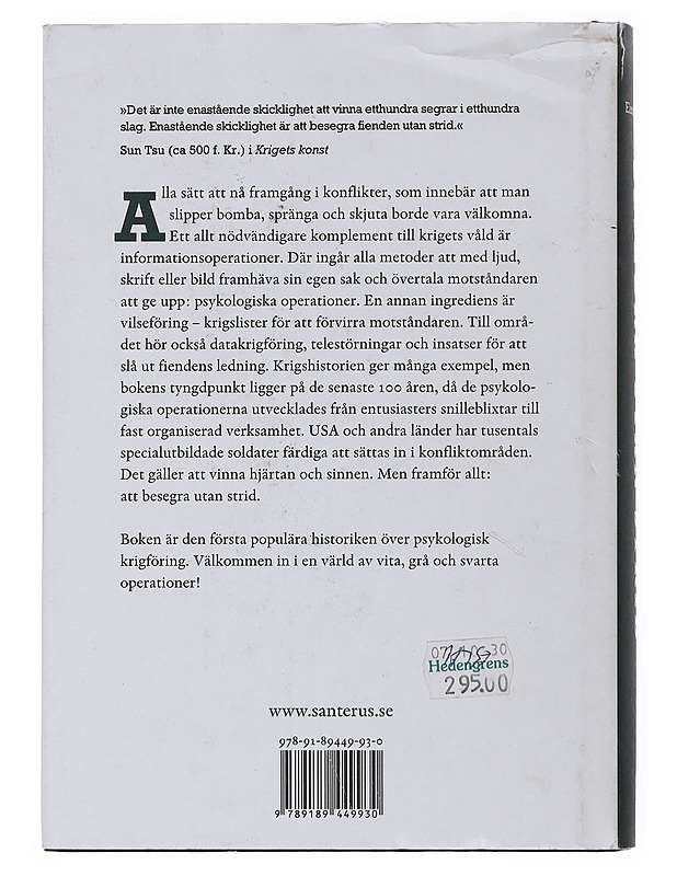 Besegra utan strid : den psykologiska krigföringens historia - Eino Tubin - Tietokirjat ja oppaat - 10105497561 - 1