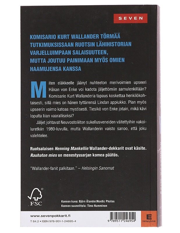 Wallander : Rauhaton mies - Mankell, Henning - Jännitys ja dekkarit - 10105497662 - 1