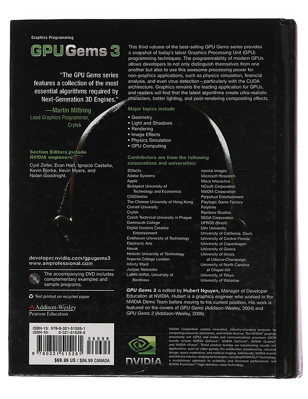 GPU gems 3 - Nguyen, Hubert - Tietokirjat ja oppaat - 10105497791 - 1