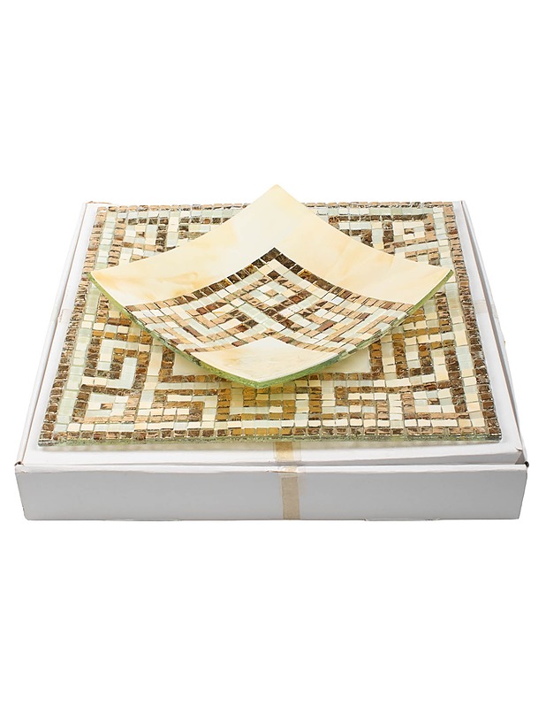 MDINA GLASS lasimosaiikkilautanen ja tarjoilualusta - Lautaset ja kulhot - 10105497871 - 0