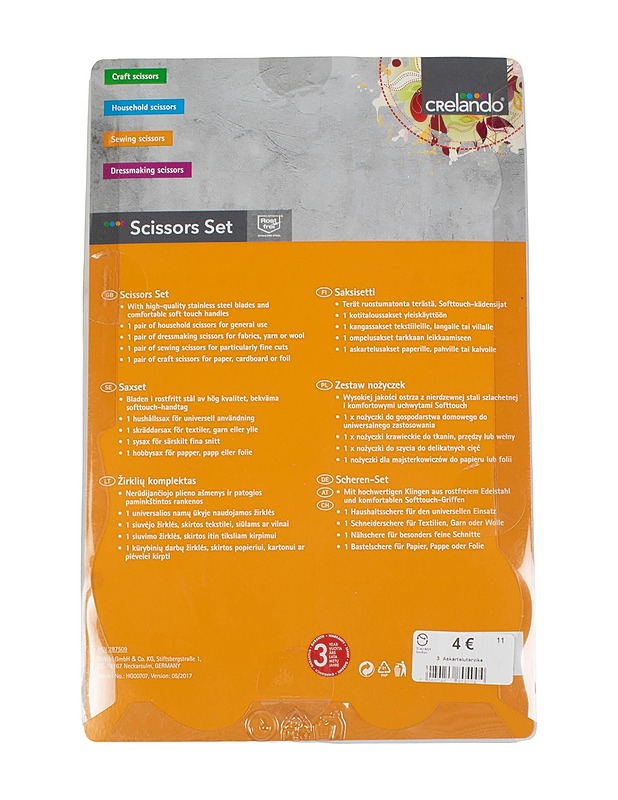 CRELANDO saksisetti, 4 osaa - Askartelu - 10105497924 - 1