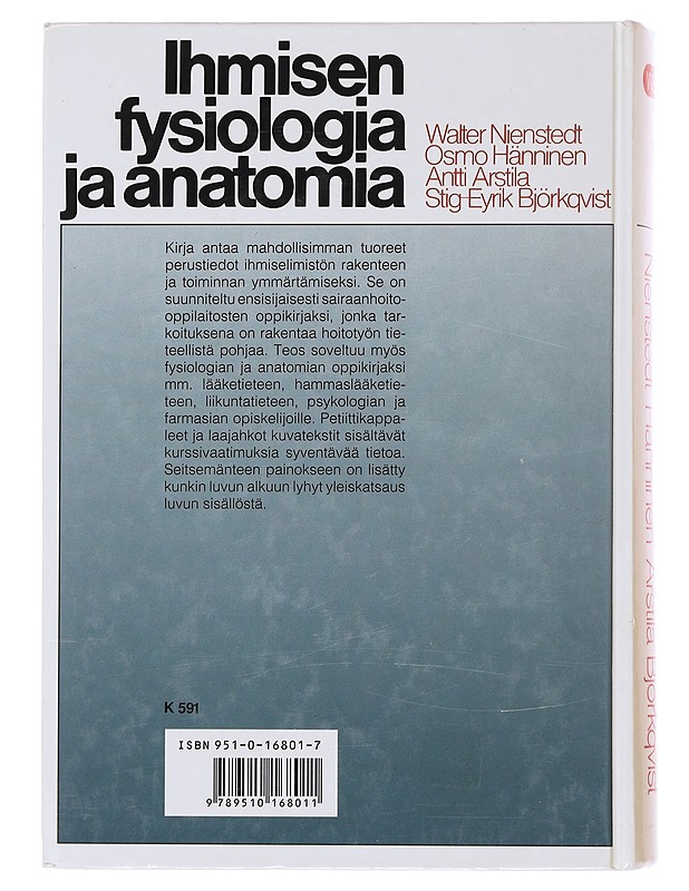 Ihmisen fysiologia ja anatomia - Nienstedt, Walter - Tietokirjat ja oppaat - 10105497952 - 1