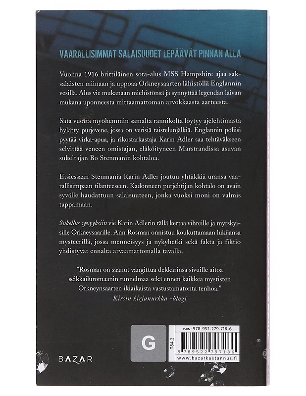 Sukellus syvyyksiin - Rosman, Ann - Romaanit ja novellit - 10105498010 - 1