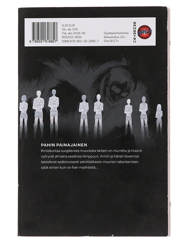 Titaanien sota 9 - Isayama, Hajime - Sarjakuvat - 10105498012 - 1