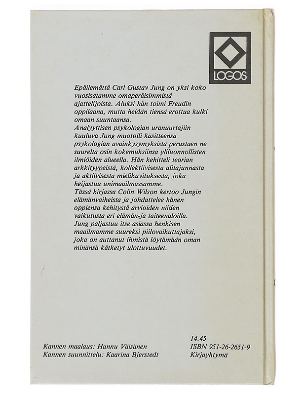 Piilotajunnan valtias C. G. Jung - Wilson, Colin - Elämäkerrat ja muistelmat - 10105498014 - 1