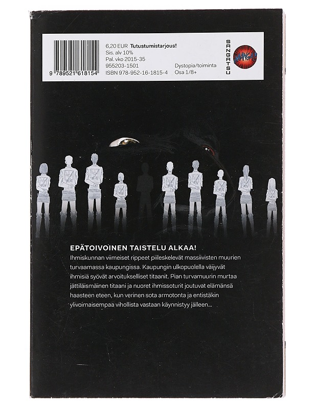 Titaanien sota 1 - Isayama, Hajime - Sarjakuvat - 10105498024 - 1