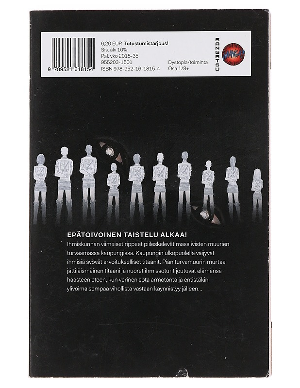 Titaanien sota 1 - Isayama, Hajime - Sarjakuvat - 10105498030 - 1