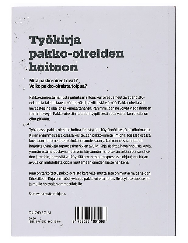 Työkirja pakko-oireiden hoitoon - Suvanto-Witikka, Riitta - Tietokirjat ja oppaat - 10105498032 - 1