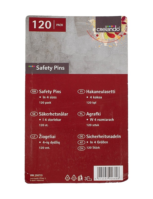 CRELANDO hakaneulasetti, 120 kpl - Ompelu - 10105498091 - 1