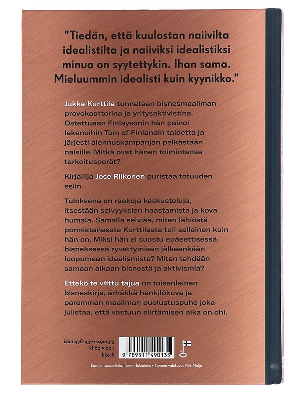Ettekö te v*ttu tajua - Riikonen, Jose - Elämäkerrat ja muistelmat - 10105498276 - 1