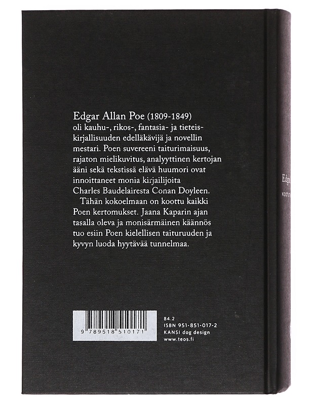 Kootut kertomukset - Poe, Edgar Allan - Romaanit ja novellit - 10105498341 - 1