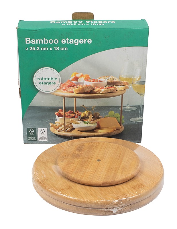 Bamboo Etagare pyöritettävä kerroslautanen - Tarjoiluastiat - 10105498352 - 0