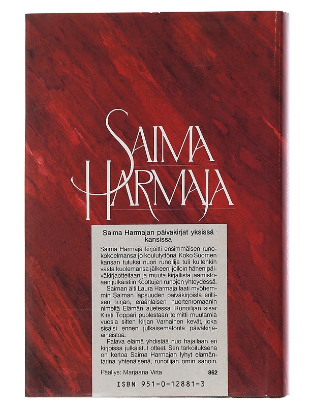 Palava elämä : päiväkirjaa, kirjeitä - Harmaja, Saima - Elämäkerrat ja muistelmat - 10105498376 - 1