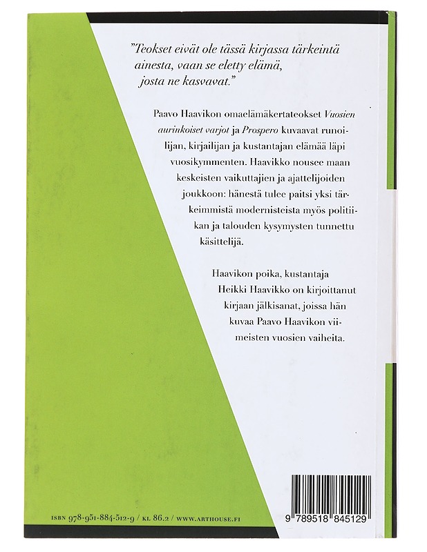 Muistelmat vuosilta 1931-1995 - Paavo Haavikko - Elämäkerrat ja muistelmat - 10105498382 - 1