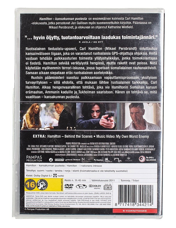 Hamilton: kansakunnan puolesta - DVD - DVD-elokuvat - 10105498425 - 1