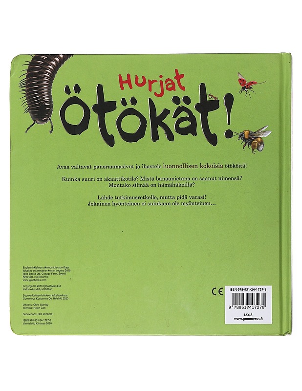 Hurjat ötökät! : luonnollisessa koossa - Catt, Helen - Lastenkirjat - 10105498434 - 1