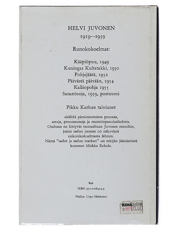 Pikku Karhun talviunet : sadut ja sadun matka - Juvonen, Helvi - Romaanit ja novellit - 10105498481 - 1