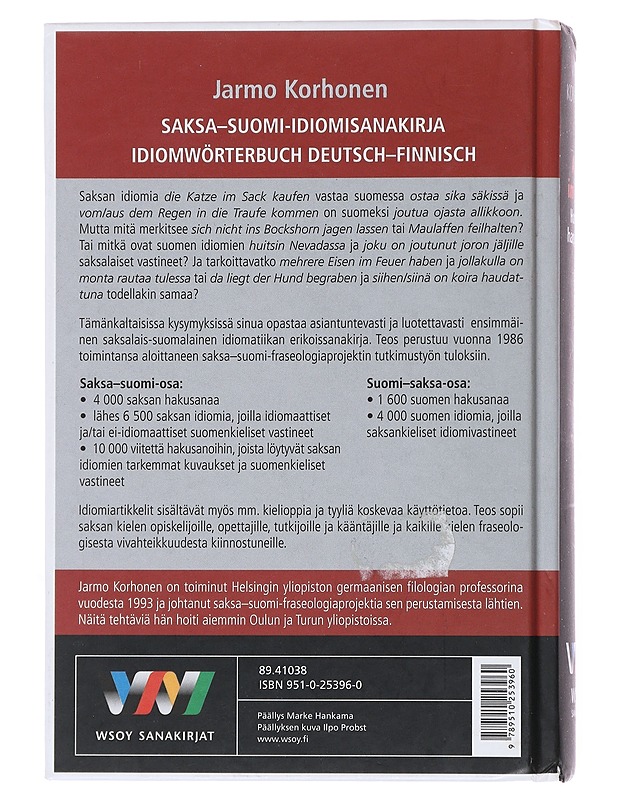 Alles im Griff = Homma hanskassa : saksa-suomi-idiomisanakirja = Idiomwörterbuch Deutsch-Finnisch - Korhonen, Jarmo - Tietokirjat ja oppaat - 10105498490 - 1