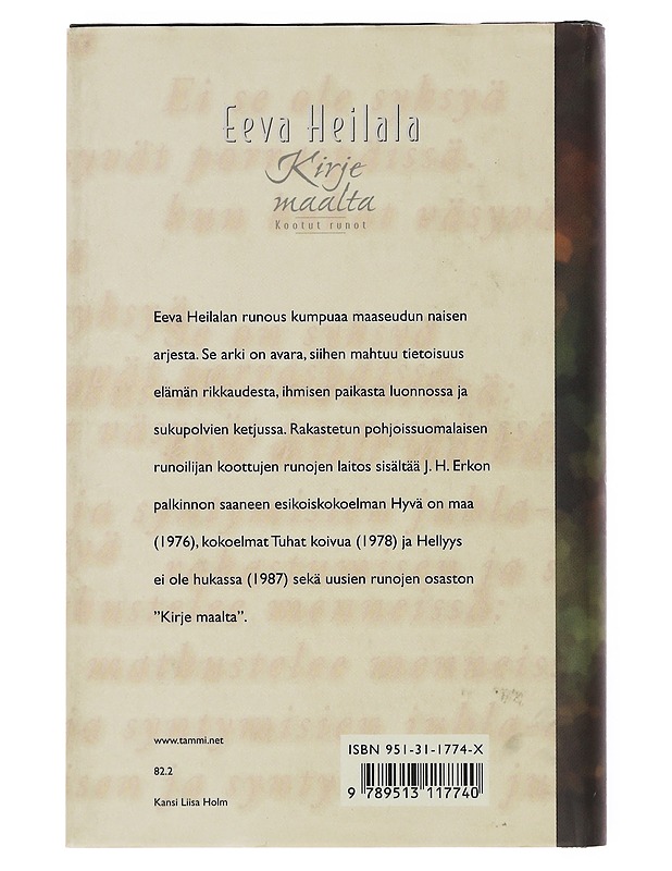 Kirje maalta : kootut runot - Eeva Heilala - Runot ja näytelmät - 10105498540 - 1