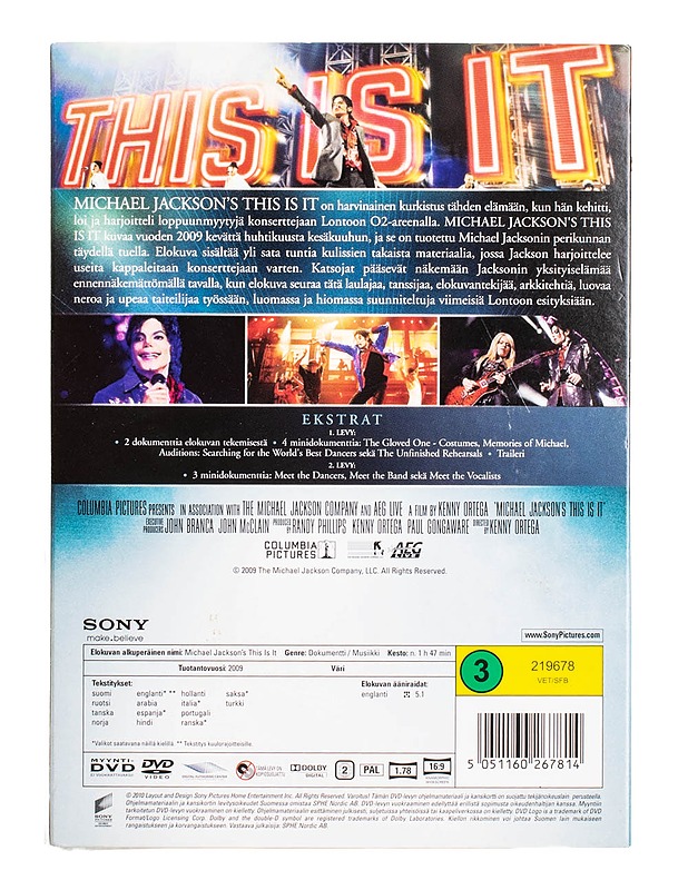 Michael Jackson's This is It - DVD  - DVD-elokuvat - 10105498595 - 1