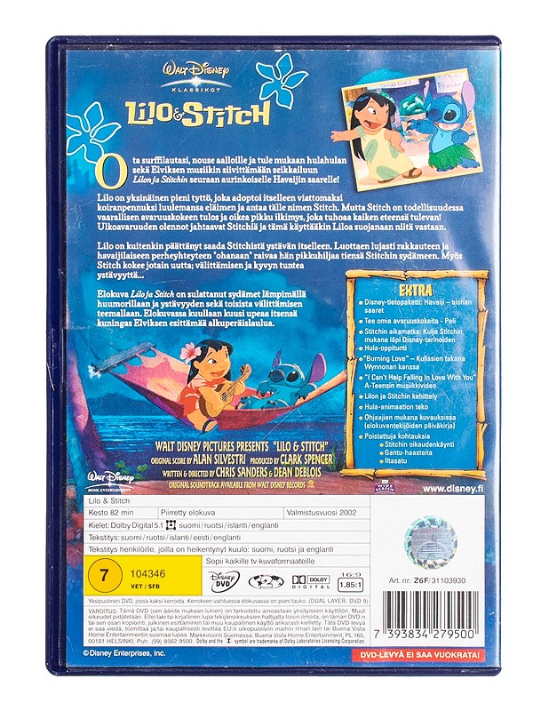 Lilo & Stitch - DVD - DVD-elokuvat - 10105498669 - 1