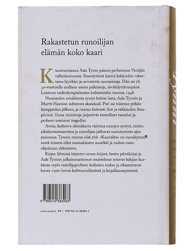 Aale Tynni : hymyily, kyynel, laulu - Seppälä, Mikko-Olavi - Historiakirjat - 10105498671 - 1