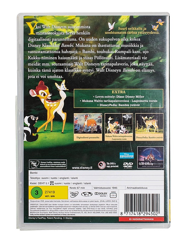 Bambi - DVD - DVD-elokuvat - 10105498708 - 1