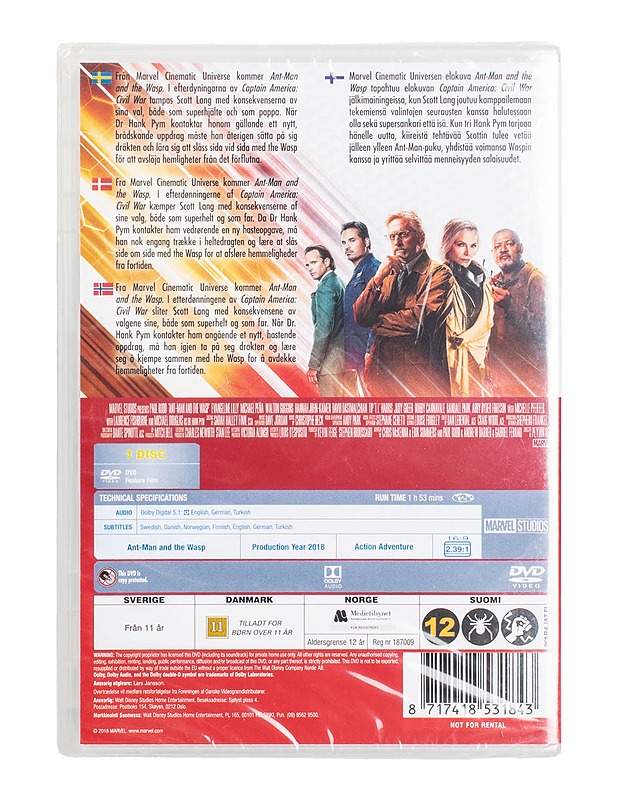 Ant-Man and the Wasp - DVD - DVD-elokuvat - 10105498773 - 1
