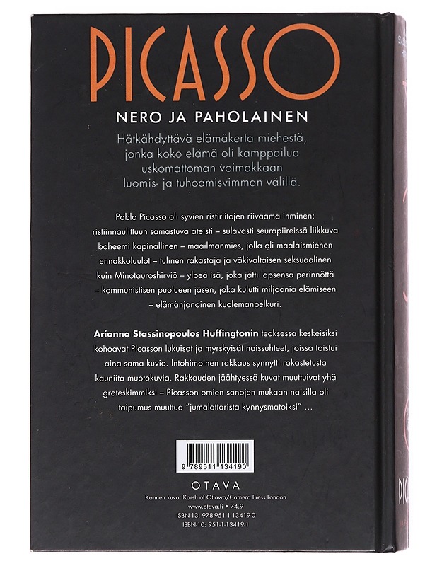 Picasso, nero ja paholainen - Stassinopoulos Huffington, Arianna - Elämäkerrat ja muistelmat - 10105498794 - 1
