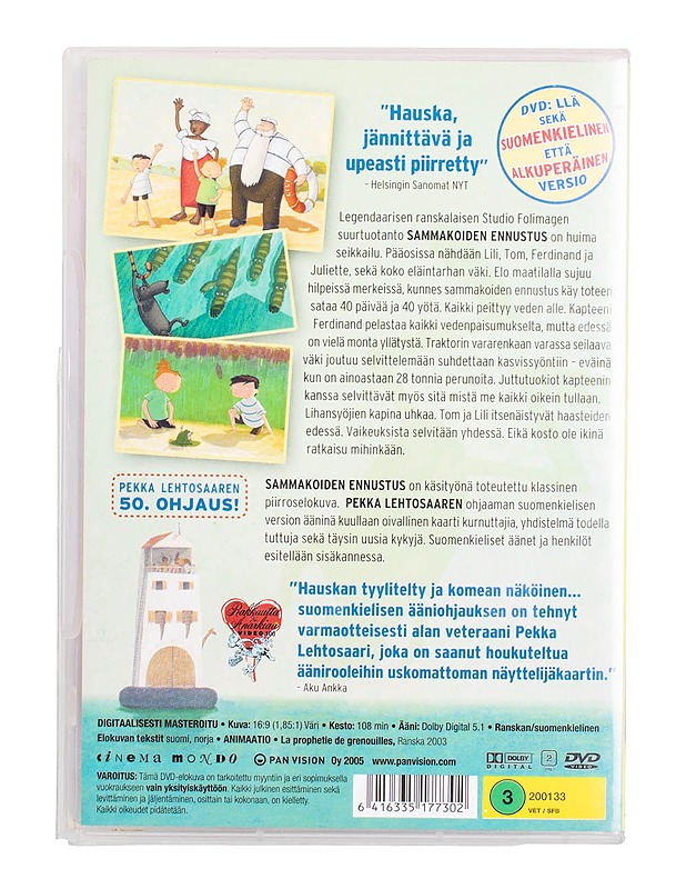 Sammakoiden ennustus - DVD - DVD-elokuvat - 10105498802 - 1