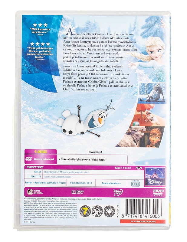Frozen - Huuteinen seikkailu - DVD - DVD-elokuvat - 10105498819 - 1