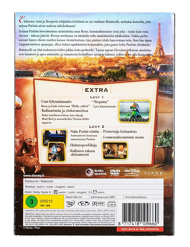 Rottatouille - DVD - DVD-elokuvat - 10105498825 - 1